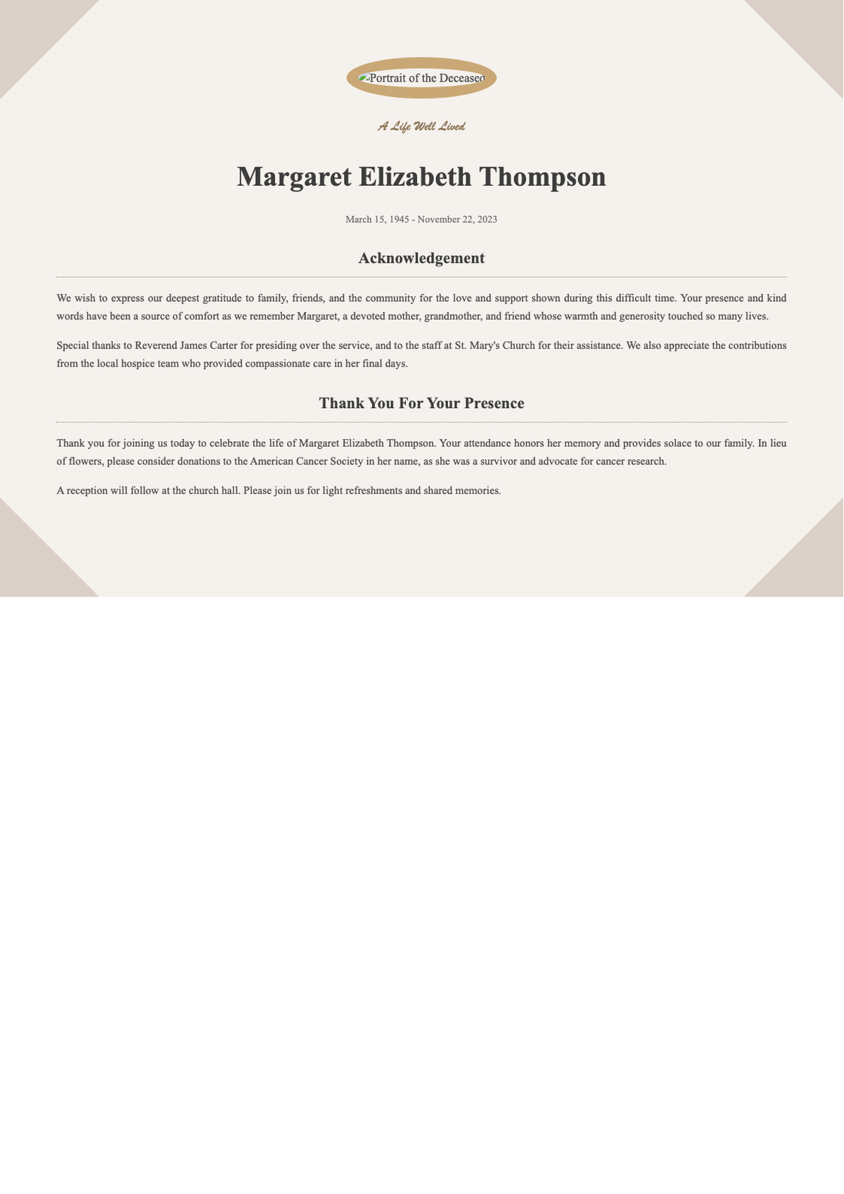 Elegant funeral memorial program with photo and thank you notes_variant_2